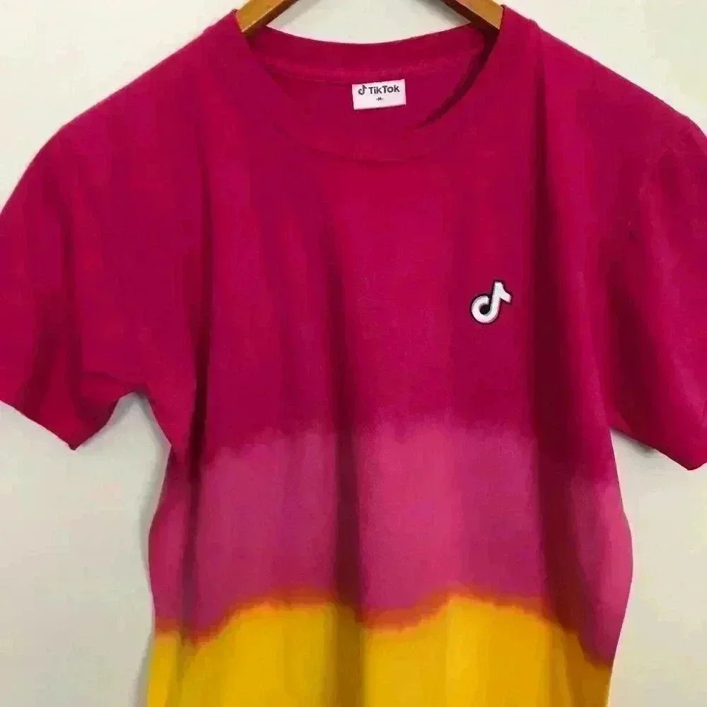 Tik Tok Unisex Medium Tie Dye Short Sleeve T-Shirt
